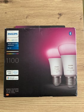 Philips Hue E27 white and color ambiance lampen 2 stuks 1100 lumen nieuw