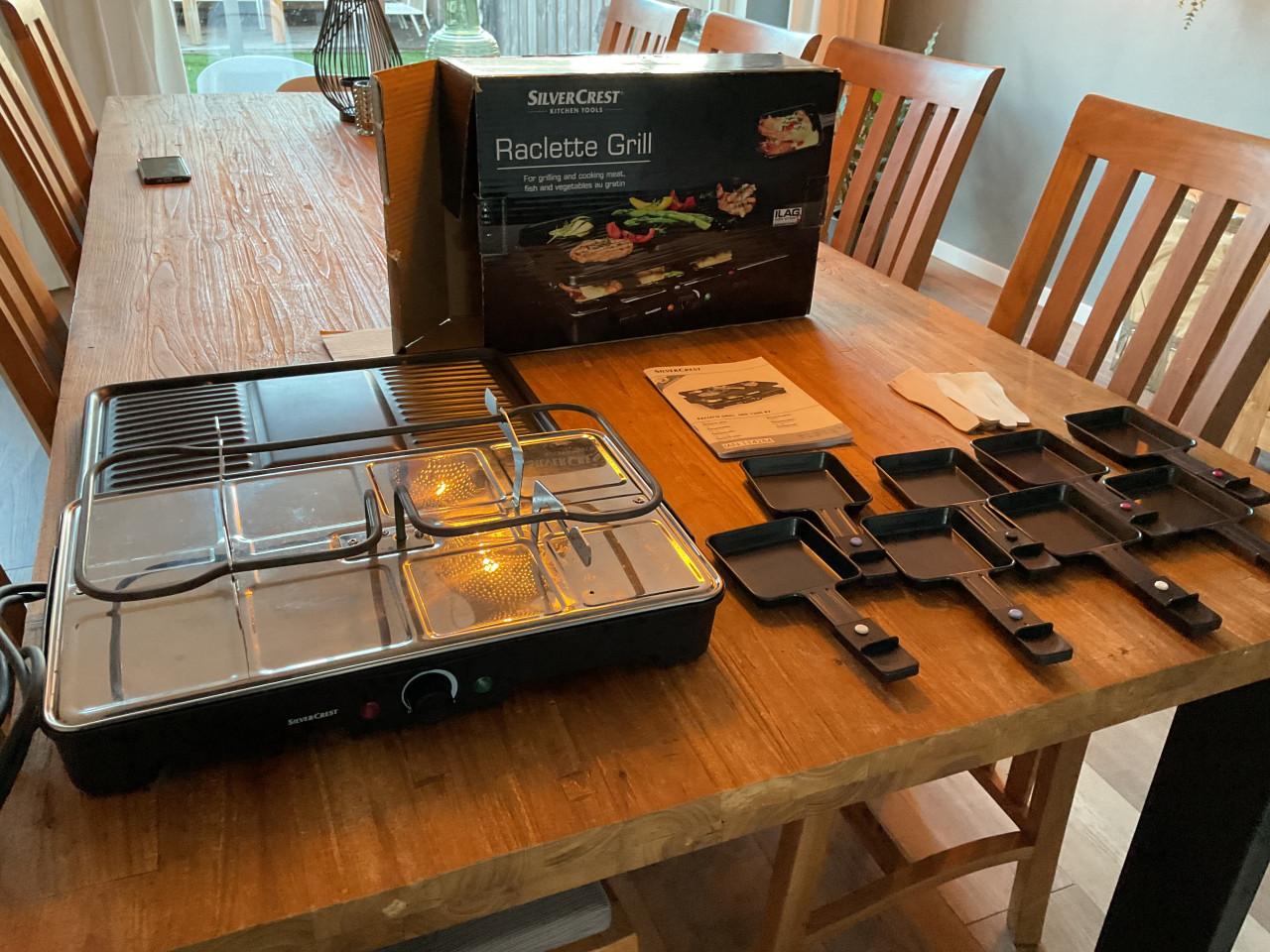 Gourmetset, Silver Crest Raclette Grill, 8 persoons