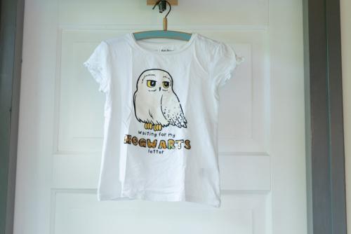 Wit shirt Harry Potter met Hedwig, maat 134