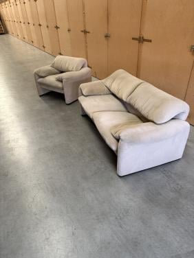Cassina Maralunga 1 zits en 2 zits bank