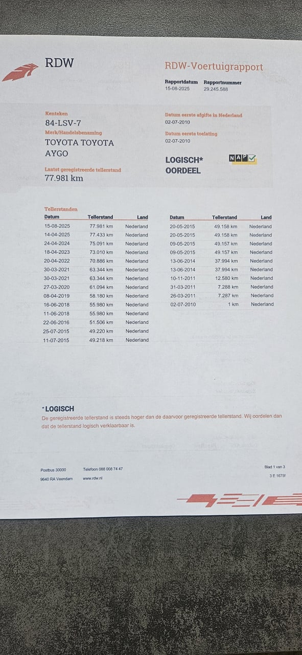 Zuinige Toyota AYGO 5drs Comfort NL AUTO / NAP met vele extra's