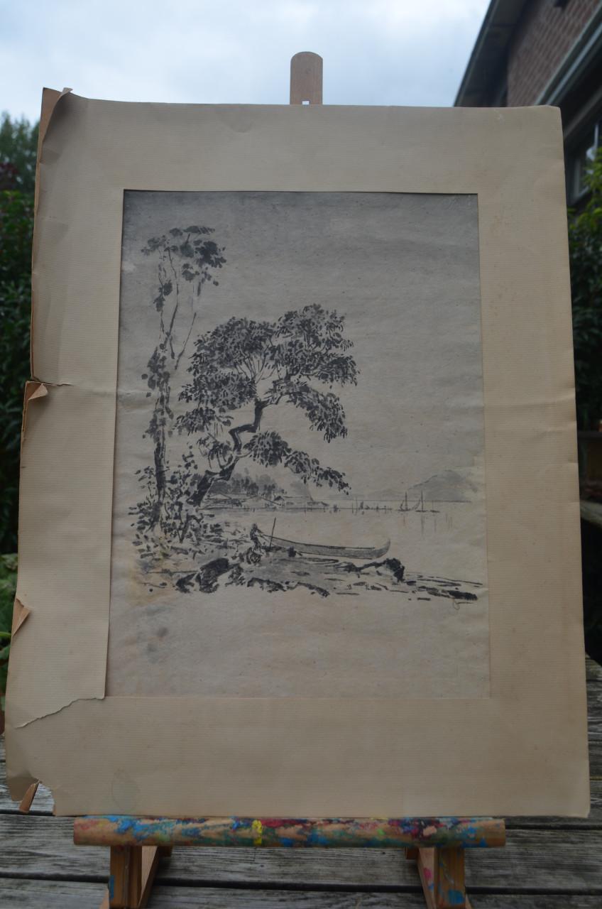 Japanse houtsnede 'Doréh baai'