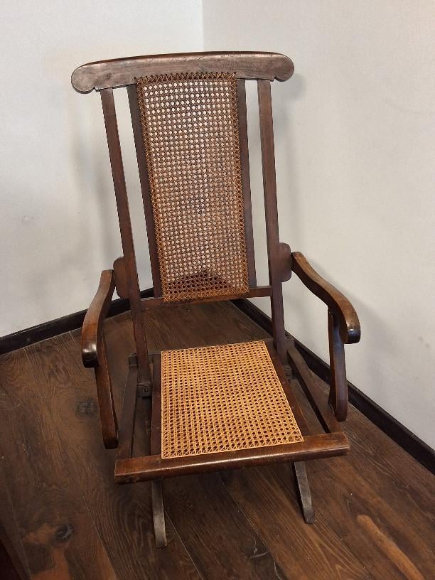 Vintage houten klapstoel