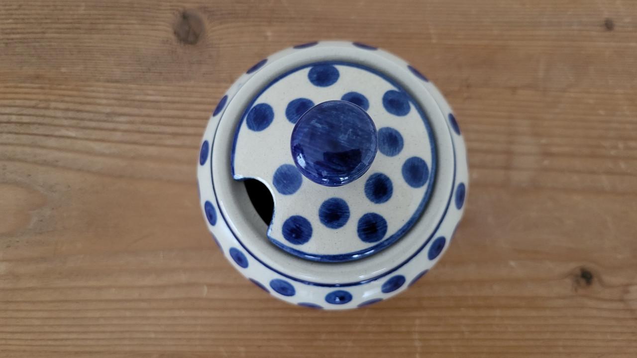 Boleslawiec / Bunzlau suikerpotje met deksel