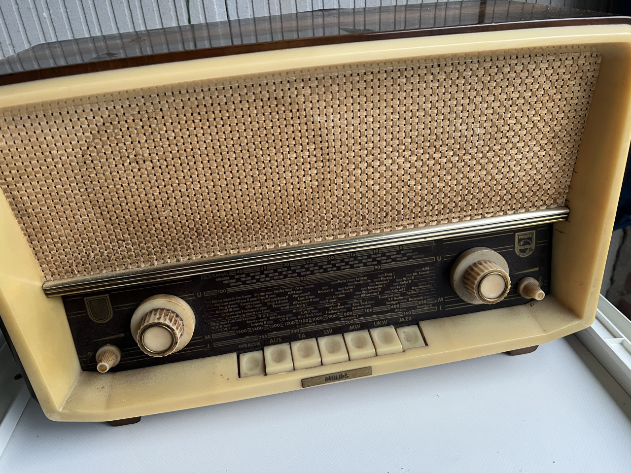 Philips b3d03a antieke buizen radio compleet onbeschadigd