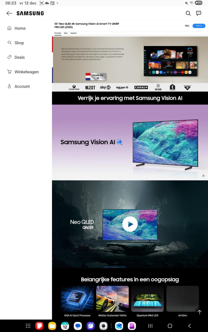 65" Neo QLED 4K Samsung Vision AI Smart TV QN1EF Mini LED (2025)