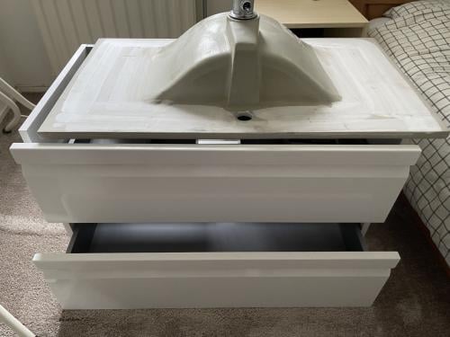 Allibert Accent wastafel 80cm met wasbak