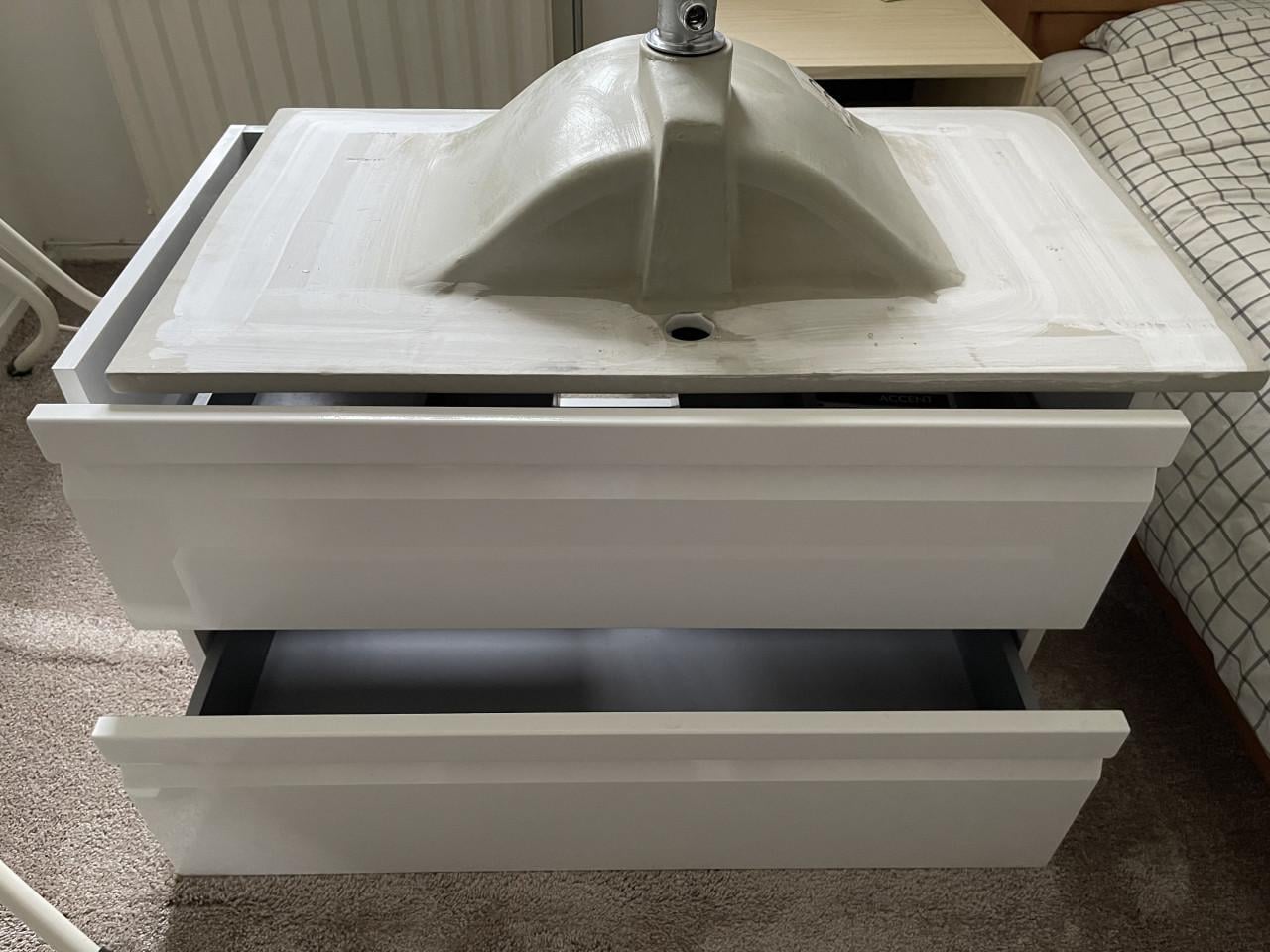 Allibert Accent wastafel 80cm met wasbak