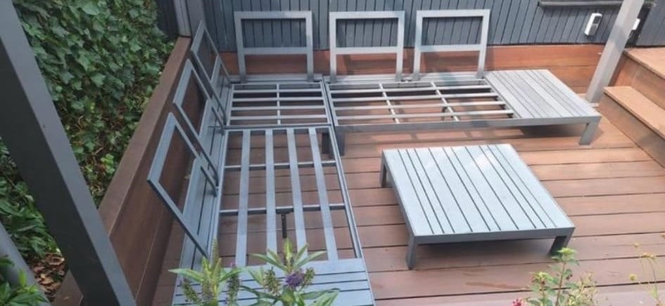 Aluminium loungeset.