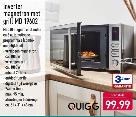Combi Magnetron met Grill als nieuw inhoud 25 liter