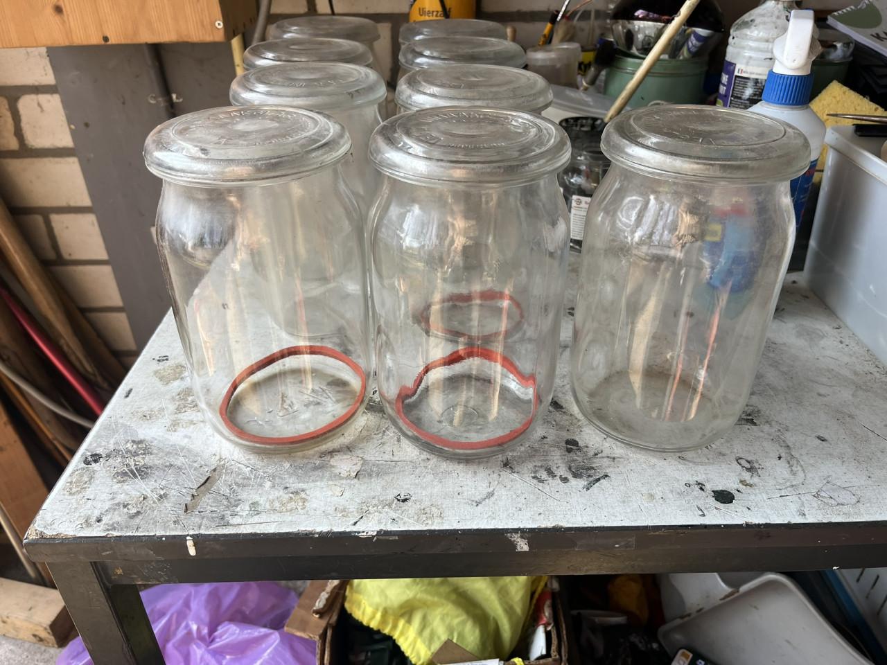 Weckpotten met deksel VEGLA 1/2, 3/4, 1 en 2 liter