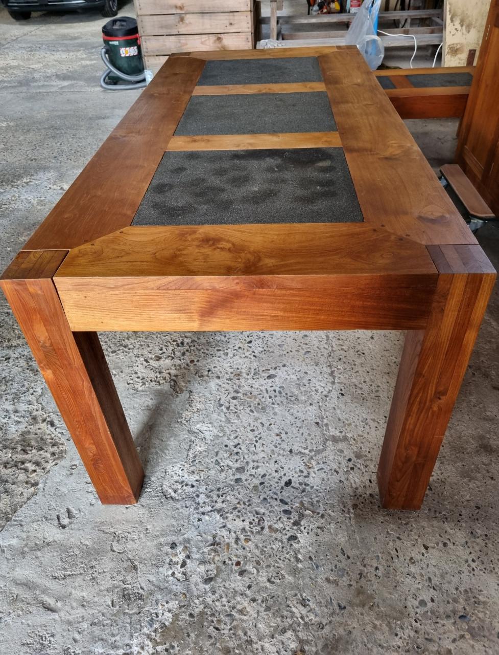 Eettafel - teakhouten set