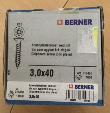 Berner spaanplaatschroeven verzinkt