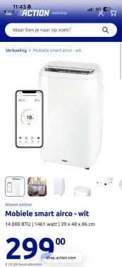Mobiele airco NIEUW IN DOOS!
