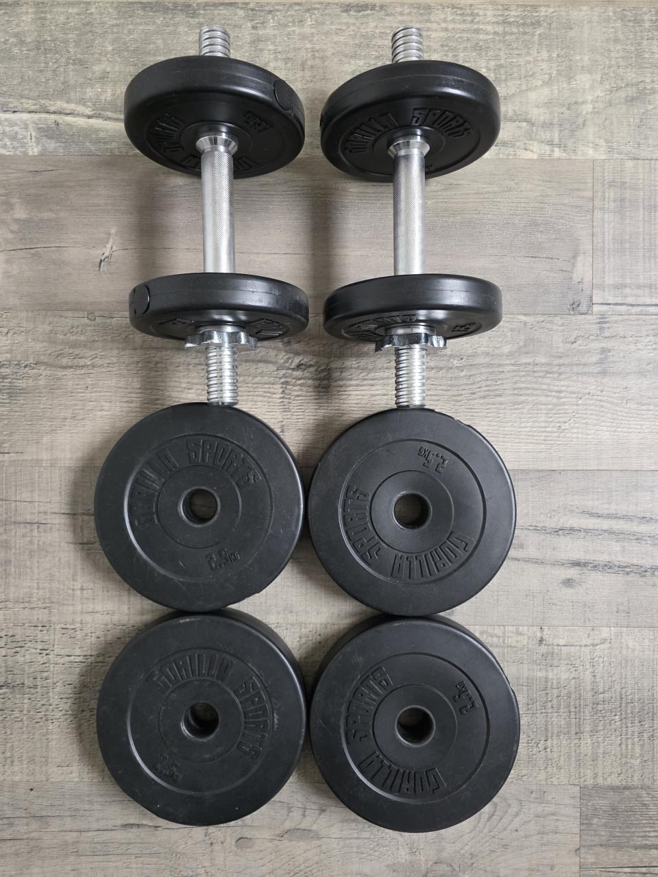 Dumbbells met verwisselbare schijven