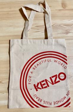 Kenzo Paris canvas shopper – ecru/rood - NIEUW