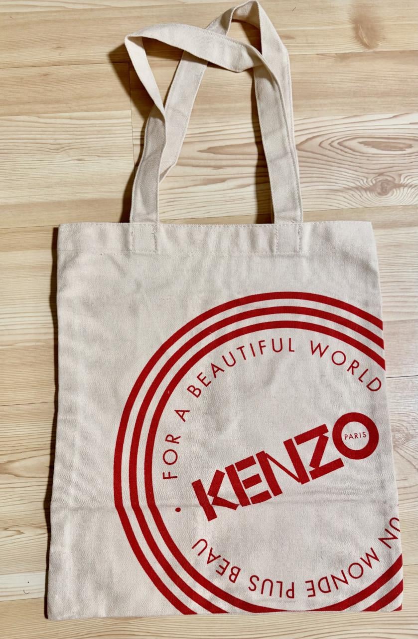 Kenzo Paris canvas shopper – ecru/rood - NIEUW
