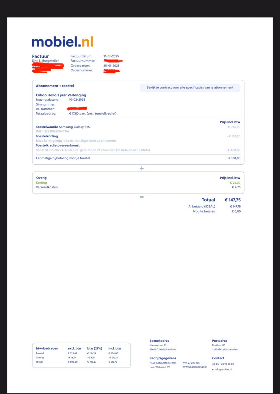 Samsunf galaxy S25 - 512 GB