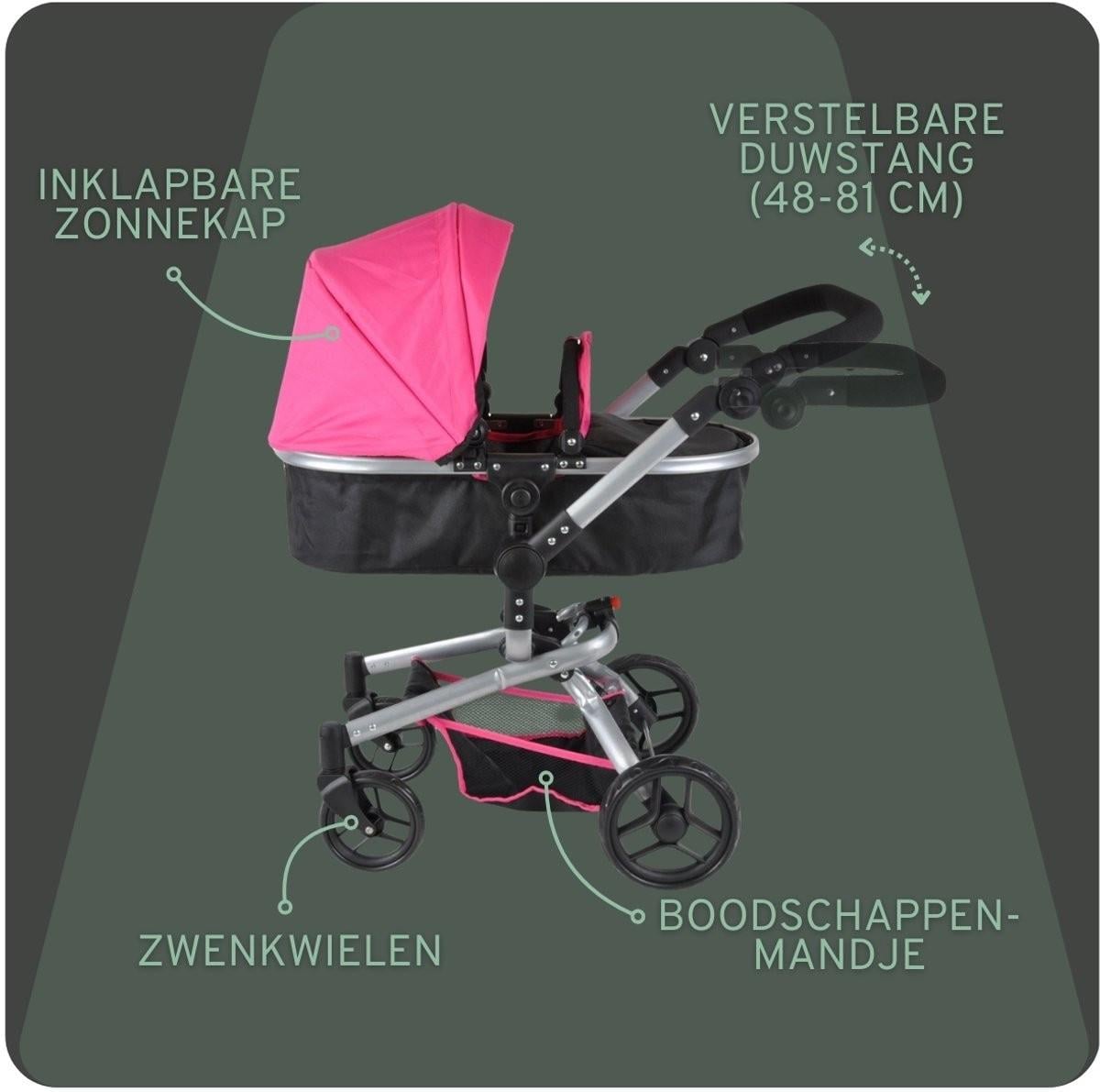 Poppenwagen bandits and angels roze