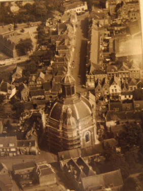 Luchtfoto van Oostkerk Middelburg