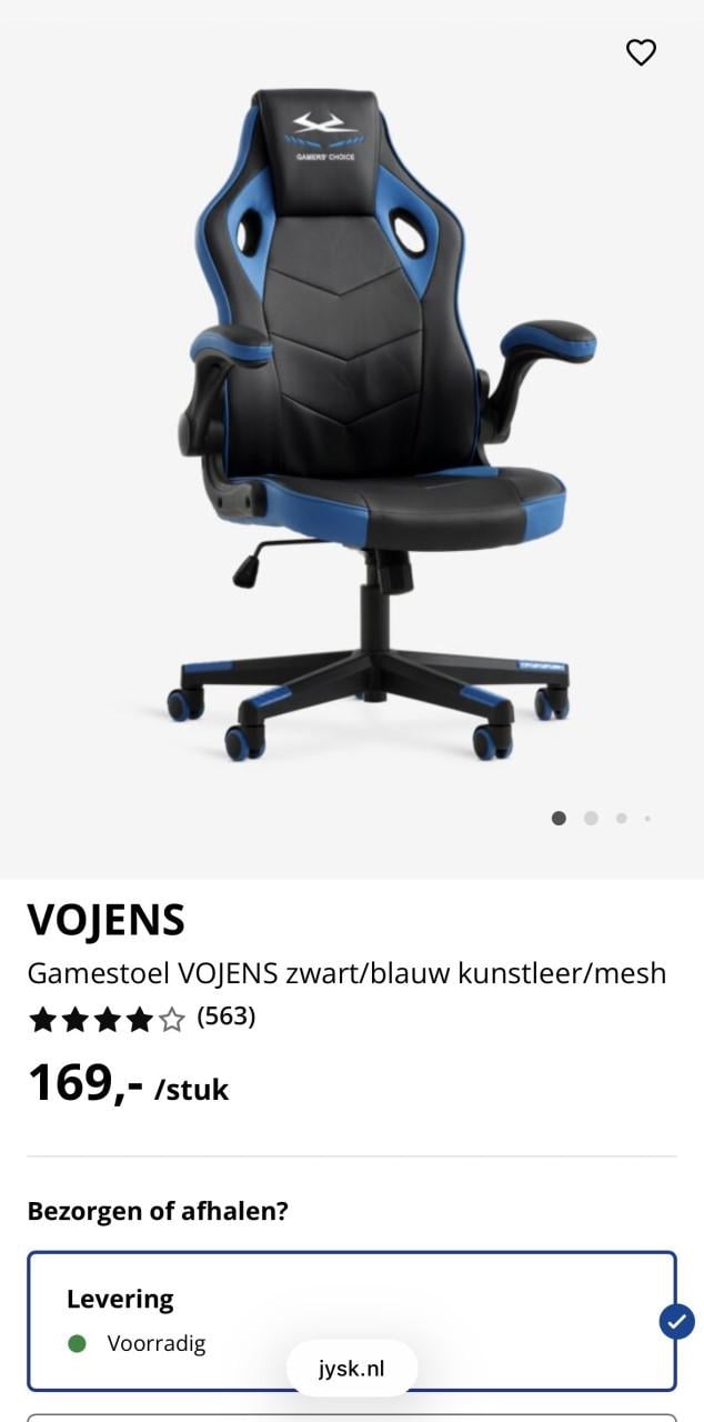 Gamestoel en gamebureau