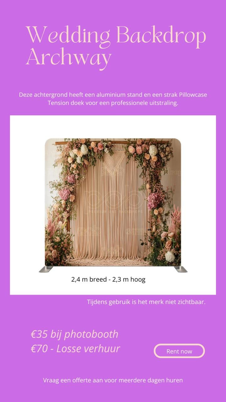 Backdrop/achtergrond te huur