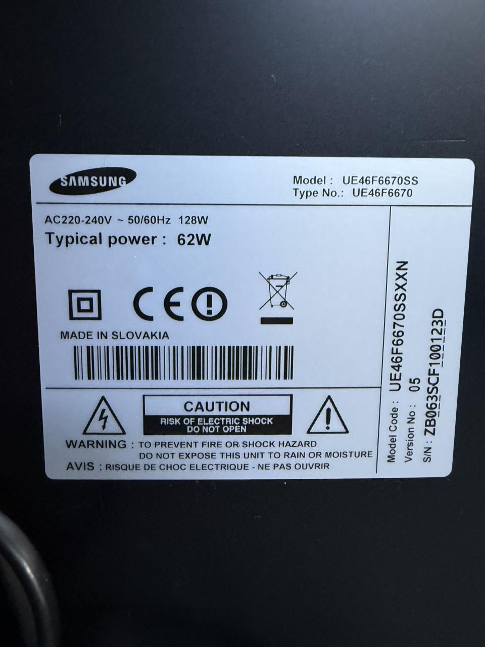 Samsung Full HD smart tv 46”