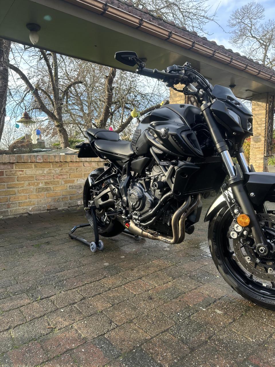 Nette MT-07 A2 met Akrapovič, garantie tot 2029