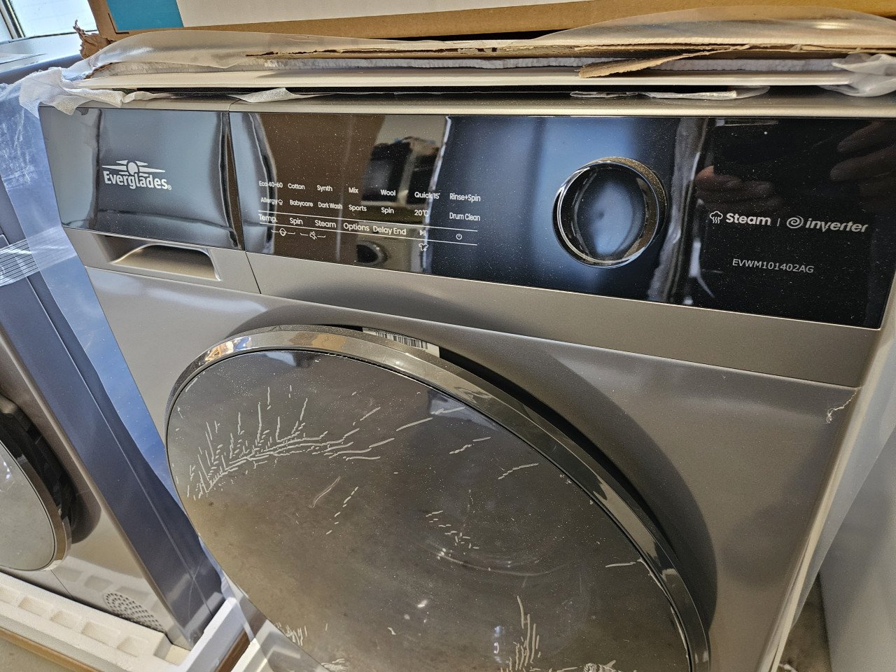 Wasmachine Inox kleur