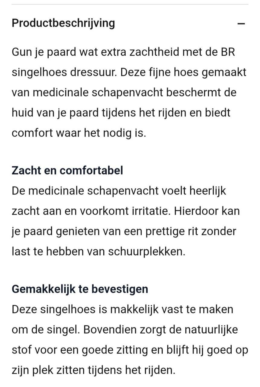 BR singelhoes met schapenvacht. 65cm.