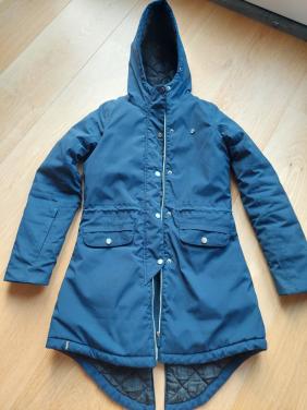 QHP Linde paardrijjas winterjas donkerblauw 164