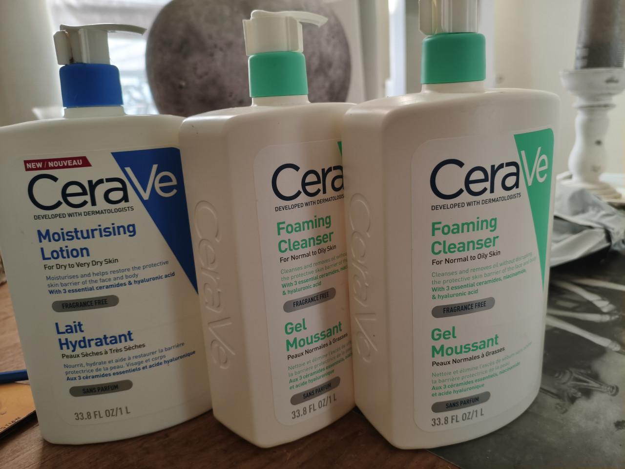 Reinigingsgel en hydraterende lotion van Cerave