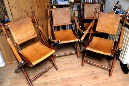 CAPTAINS CHAIRS, bamboe style, opvouwbaar