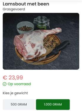 Lam lamsbout vlees
