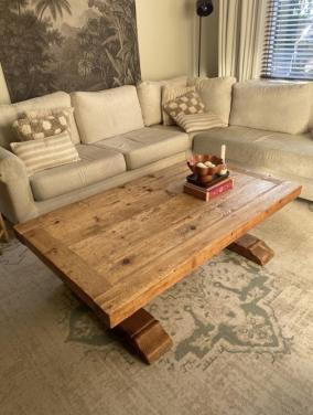 Mooie grenen houten salontafel