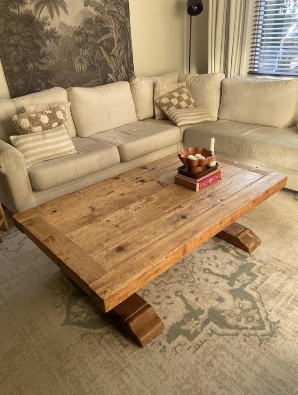 Mooie grenen houten salontafel