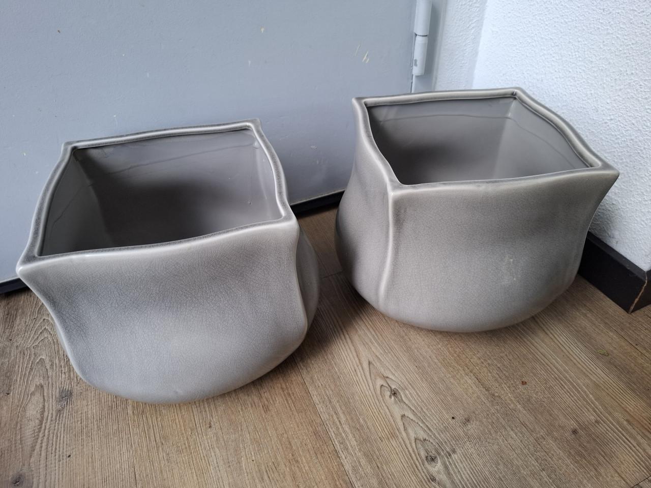 Twee prachtige bloempotten