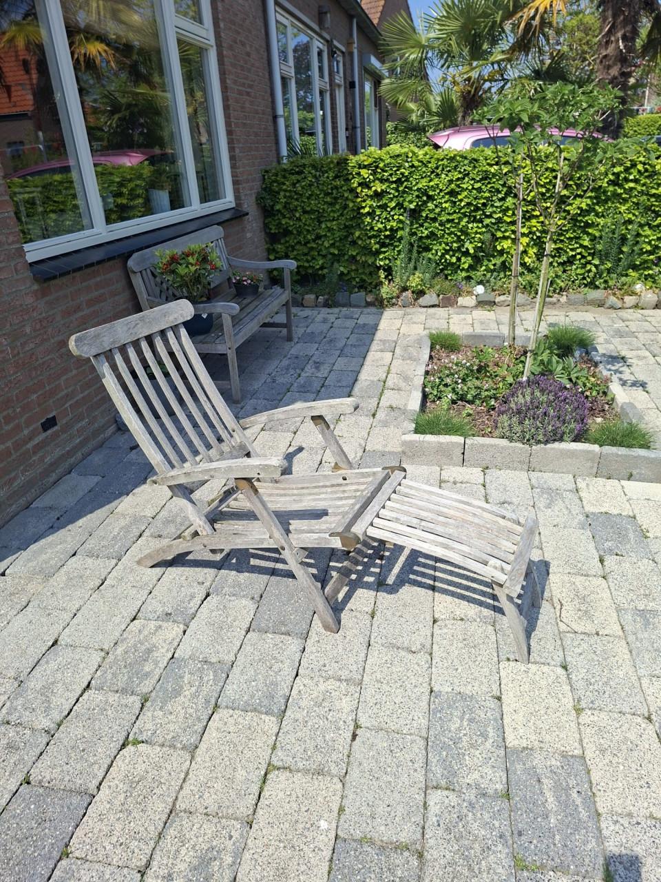 1x Deckchair / ligstoel