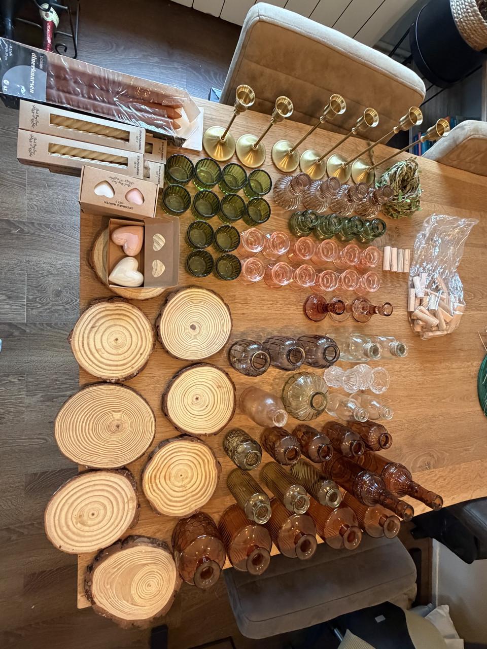 Bruiloftsversiering Groen en Roestbruin