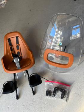 Fietsstoeltje Bobike met windscherm z.g.a.n.