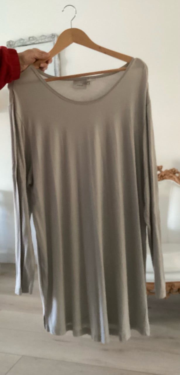 Lang zilver kleurig shirt xl gedragen maar heel netjes