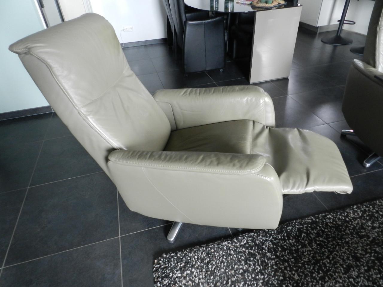 Relax stoelen (2) Montel Leer Taupe