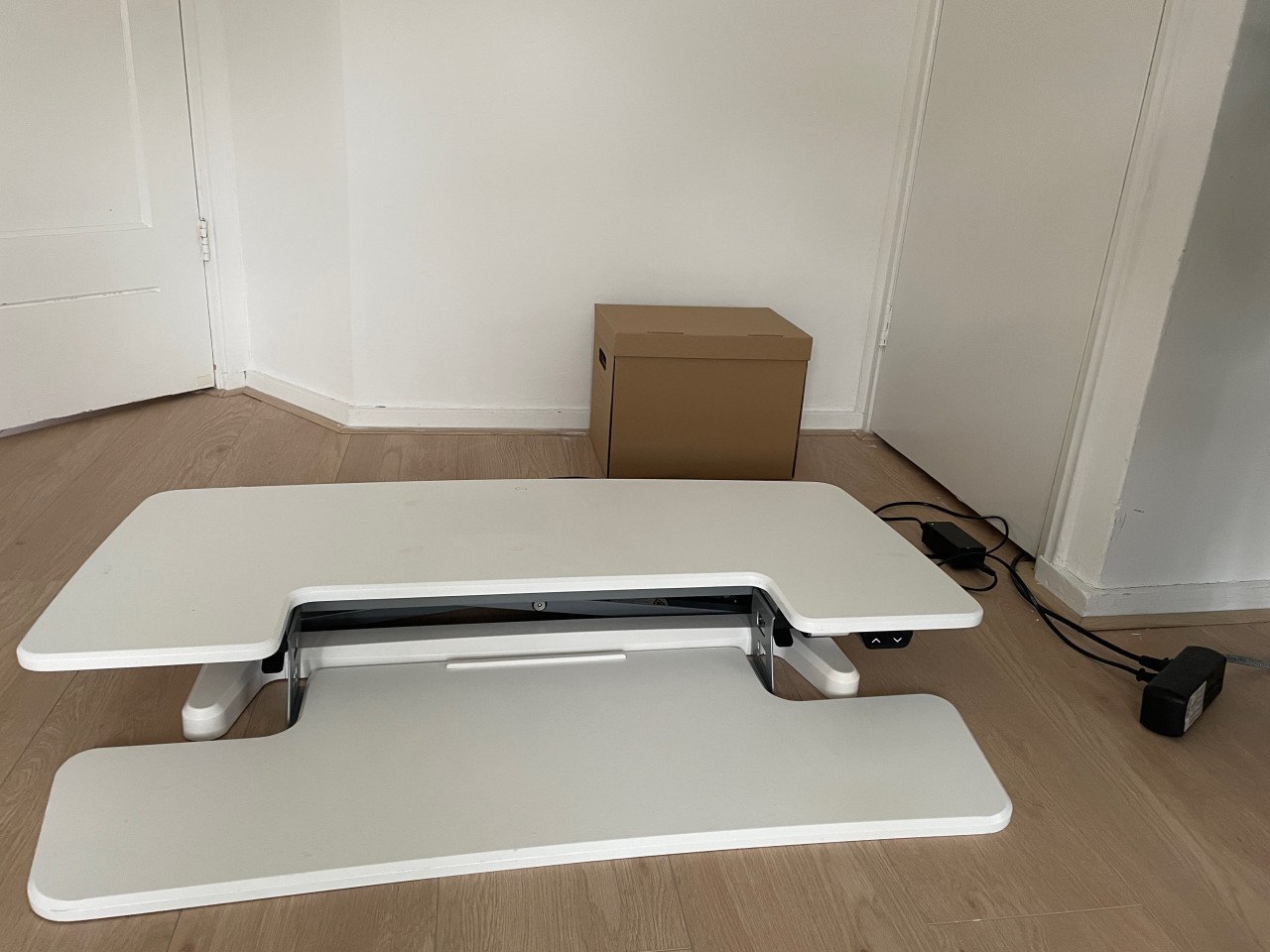 Updesk Cross Zit-Sta Bureauverhoger – Wit