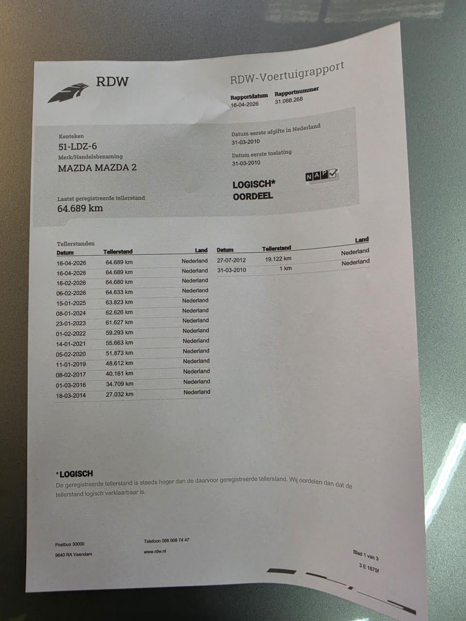 Mazda 2 1.3 TS Uniek Slecht's 64651km! NL Auto! In Nieuwstaat!