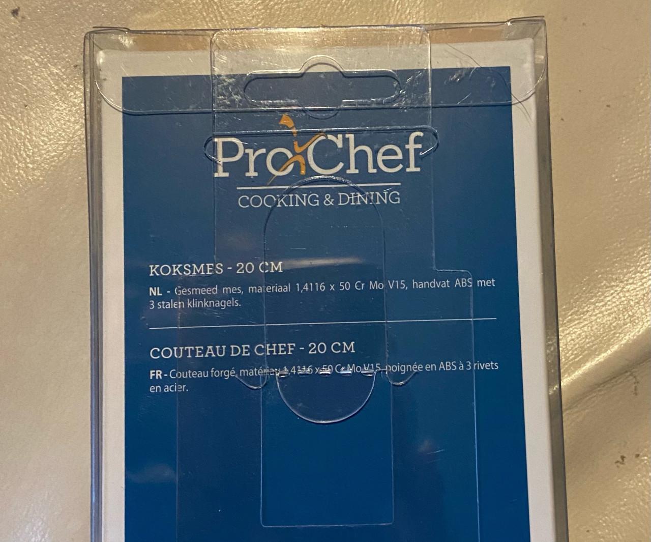 Koksmes nieuw in de doos