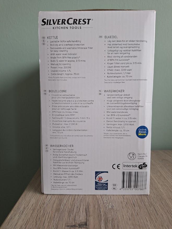 Silvercrest waterkoker NIEUW