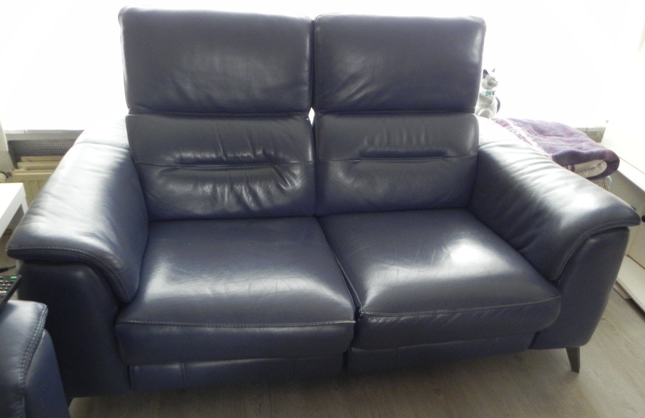 Te koop 2 ½ en 2 zits lederen bankstel