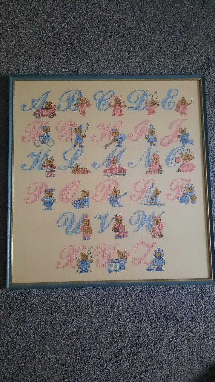 Geborduurd abc