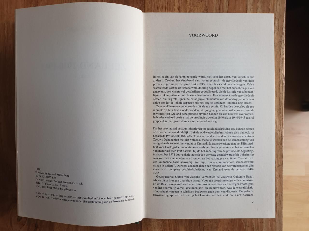 Zeeland 1940-1945 deel I van L.W. de Bree