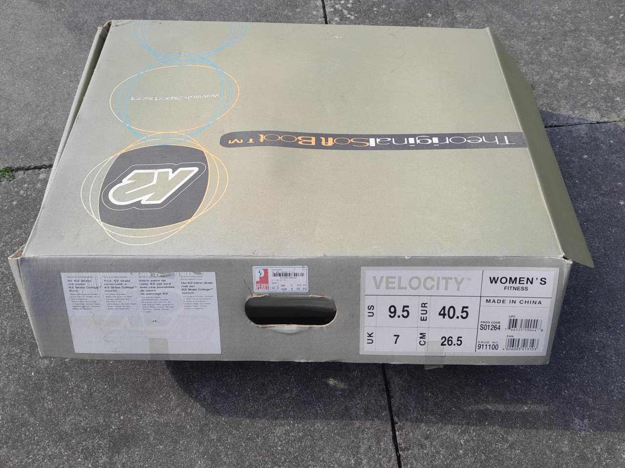 Skeelers K2 Velocity, dames, maat 40,5